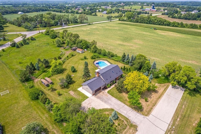 W330S7517 Split Rail Dr, Mukwonago, WI 53149 - overview of rural landscape featuring a pool