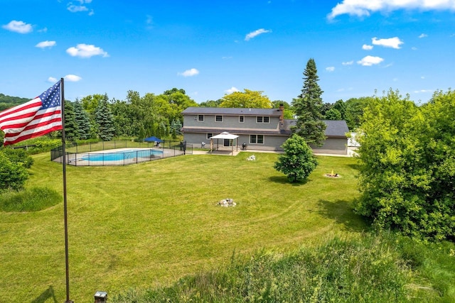 W330S7517 Split Rail Dr, Mukwonago, WI 53149 - view of yard featuring a gazebo and a patio area