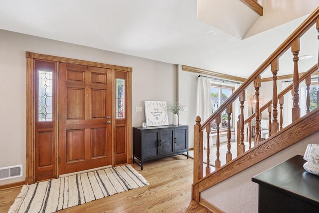 W151N10146 W Windsong Cir, Germantown, WI 53022 - foyer with wood finished floors and stairs