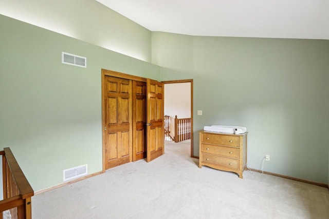W151N10146 W Windsong Cir, Germantown, WI 53022 - bedroom with lofted ceiling, carpet flooring, and a closet
