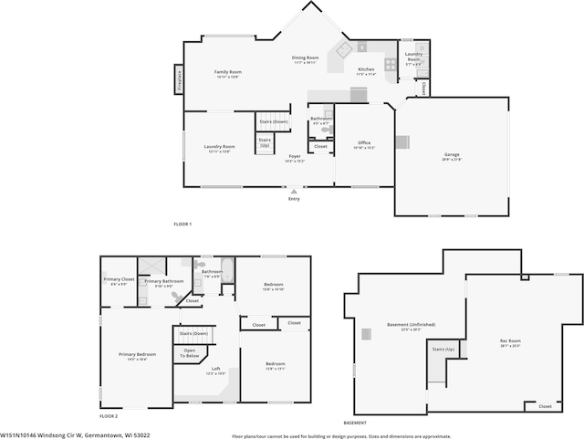 W151N10146 W Windsong Cir, Germantown, WI 53022 - view of room layout