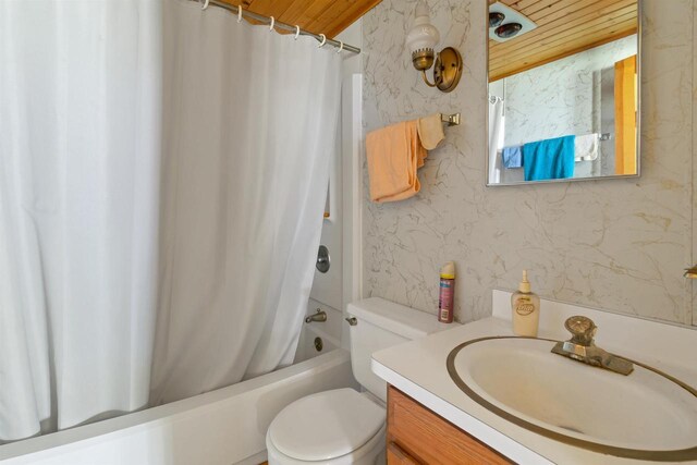 N14066 Squaw Creek Rd, Wausaukee, WI 54177 - bathroom with shower / tub combo and vanity