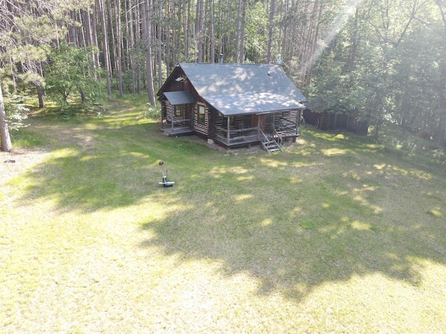 N14066 Squaw Creek Rd, Wausaukee, WI 54177 - view of grassy yard featuring a view of trees