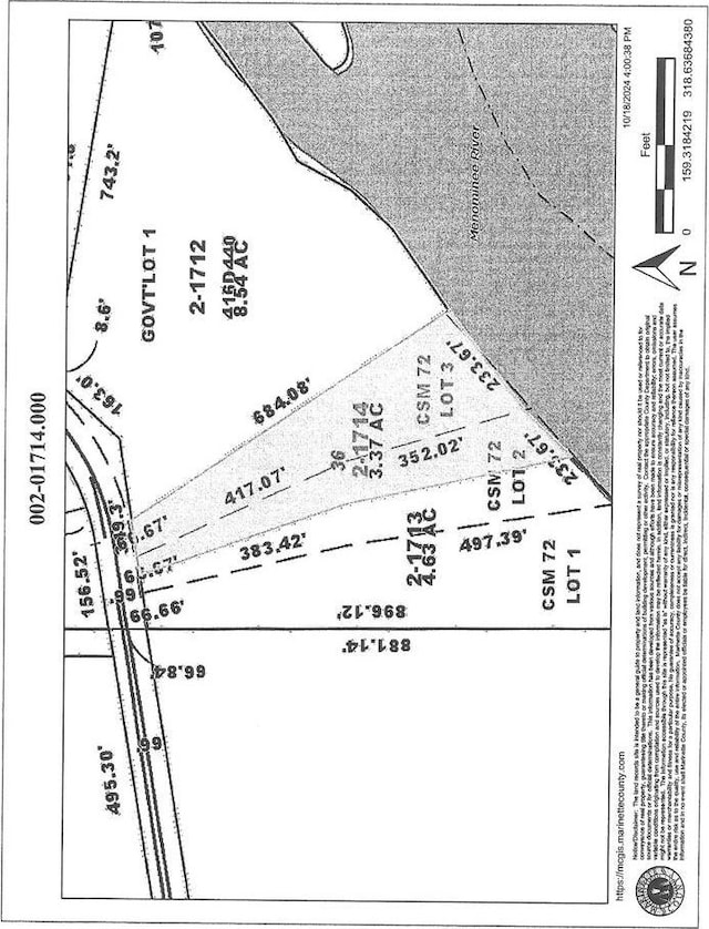 N14066 Squaw Creek Rd, Wausaukee, WI 54177 - survey map / technical document