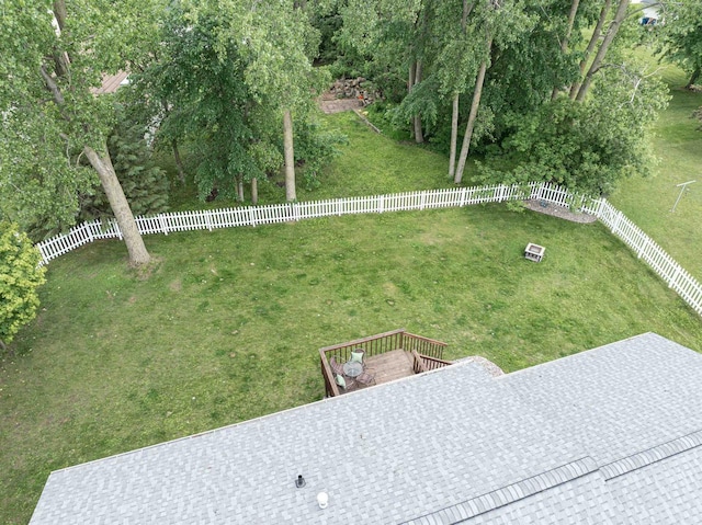 324 Nancy Ln, Pulaski, WI 54162 - fenced backyard with a deck