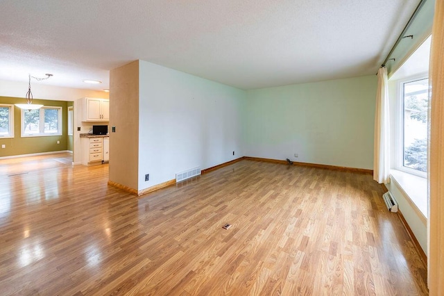 3424 Geneva Ln, La Crosse, WI 54601 - unfurnished room with light wood-style flooring, healthy amount of natural light, and a textured ceiling