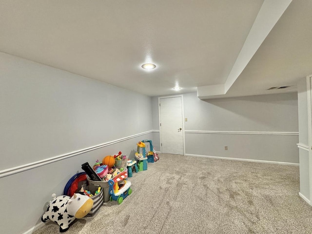 501 Hartridge Dr, Hartland, WI 53029 - recreation room with carpet flooring and baseboards