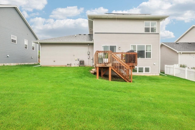 6017 Lyda Woods Ln, Madison, WI 53718 - back of house with a deck and stairway