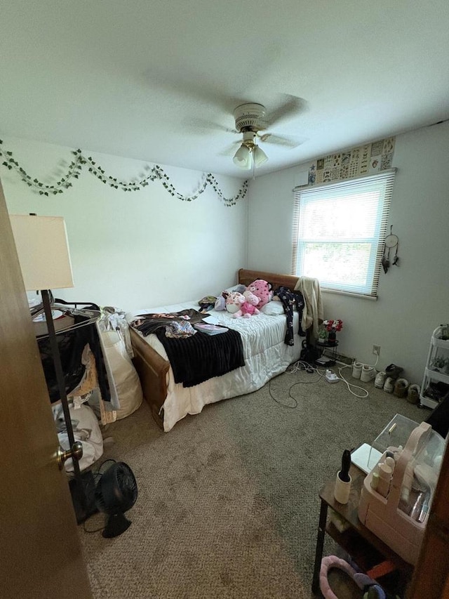 2712 Woodridge Ln, Waukesha, WI 53188 - bedroom featuring carpet floors and a ceiling fan