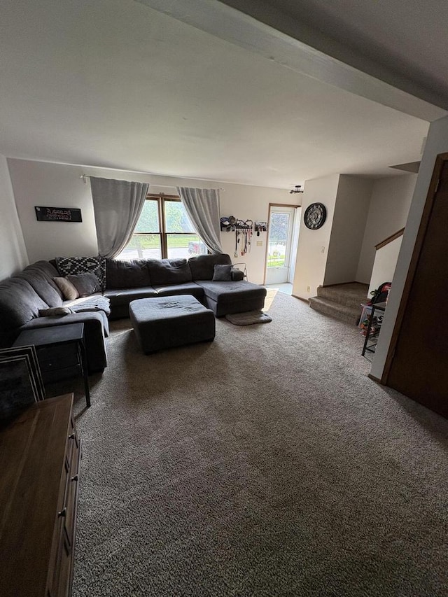 2712 Woodridge Ln, Waukesha, WI 53188 - living area featuring carpet floors and plenty of natural light