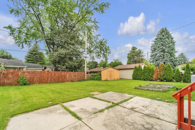 5542 W Jerelyn Pl, Milwaukee, WI 53219 - view of yard with a storage shed and a patio area