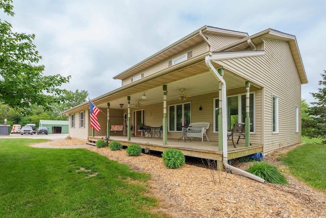 4114 Sheard Rd, Dover, WI 53139 - back of house featuring a lawn