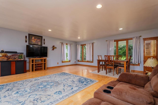 4114 Sheard Rd, Dover, WI 53139 - living room featuring recessed lighting and wood finished floors