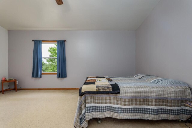 4114 Sheard Rd, Dover, WI 53139 - carpeted bedroom with baseboards and a ceiling fan