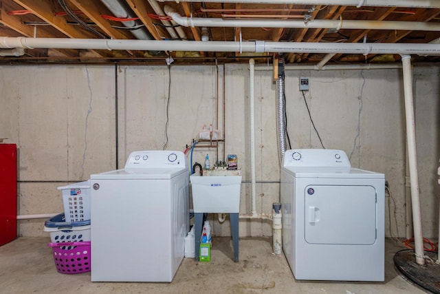 4114 Sheard Rd, Dover, WI 53139 - laundry area featuring separate washer and dryer