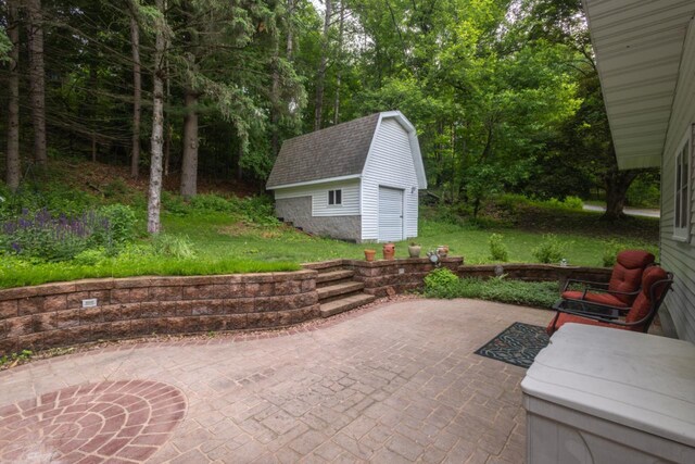 1718 N 13th St, Wausau, WI 54403 - view of patio / terrace with an outdoor structure