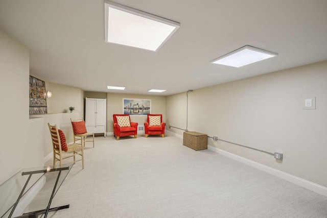 5961 N Lake Dr, Whitefish Bay, WI 53217 - sitting room featuring carpet and baseboards