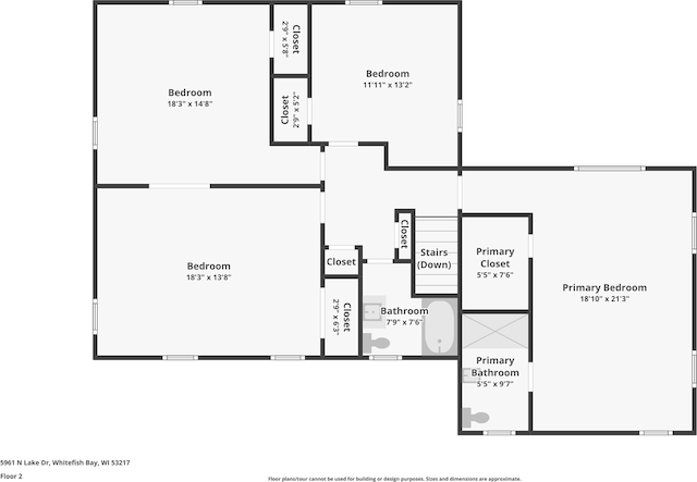 5961 N Lake Dr, Whitefish Bay, WI 53217 - view of room layout
