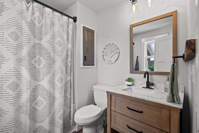 N6965 Thede Rd, Black Creek, WI 54106 - full bath featuring vanity and a shower with shower curtain