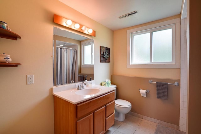 2743 Bluebird Ln, Cottage Grove, WI 53527 - bathroom featuring vanity, a shower with curtain, and tile patterned flooring