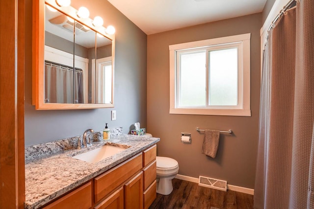 2743 Bluebird Ln, Cottage Grove, WI 53527 - bathroom featuring vanity, wood finished floors, and a shower with shower curtain
