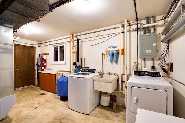 2743 Bluebird Ln, Cottage Grove, WI 53527 - washroom with separate washer and dryer and electric panel
