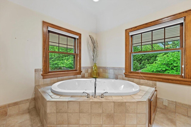 4765 N Woodburn St, Whitefish Bay, WI 53211 - bathroom featuring a whirlpool tub and plenty of natural light