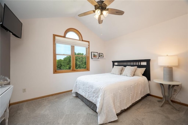 2193 County Road C, New Richmond, WI 54017 - bedroom with carpet flooring, vaulted ceiling, and ceiling fan
