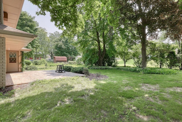627 W Wisconsin St, Palmyra, WI 53156 - view of green lawn featuring a patio