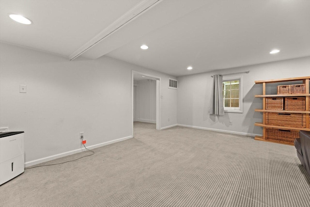 6123 N Berkeley Blvd, Whitefish Bay, WI 53217 - below grade area featuring recessed lighting and light colored carpet