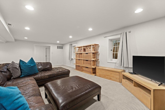 6123 N Berkeley Blvd, Whitefish Bay, WI 53217 - living room featuring recessed lighting and carpet flooring