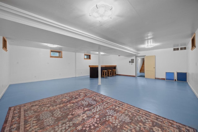 452 Woodland Dr, Wisconsin Rapids, WI 54494 - finished basement featuring stairs and a dry bar