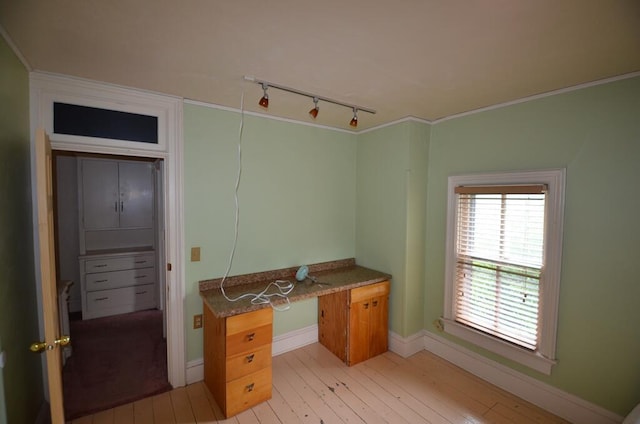 727 W Center St, Whitewater, WI 53190 - unfurnished office featuring track lighting and light wood-style floors