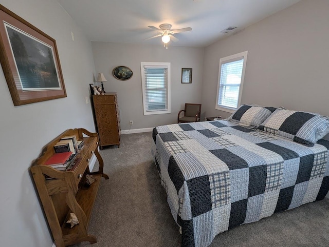219 Guenther St, Oshkosh, WI 54902 - bedroom with carpet floors and a ceiling fan