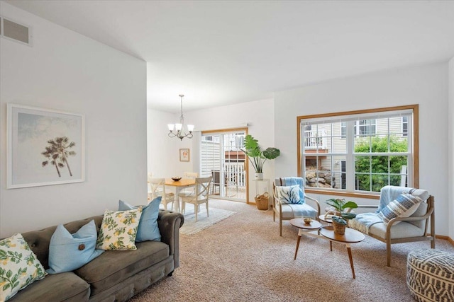 3869 Maple Grove Dr, Madison, WI 53719 - living area featuring a chandelier and carpet