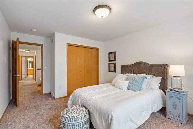 3869 Maple Grove Dr, Madison, WI 53719 - bedroom with light carpet and a closet