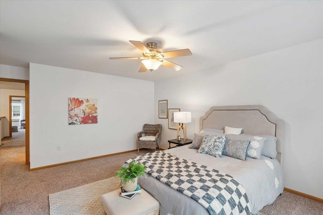 3869 Maple Grove Dr, Madison, WI 53719 - carpeted bedroom with baseboards and ceiling fan