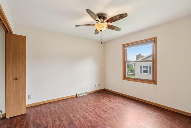 10268 W Parkedge Cir, Franklin, WI 53132 - spare room featuring wood finished floors and ceiling fan