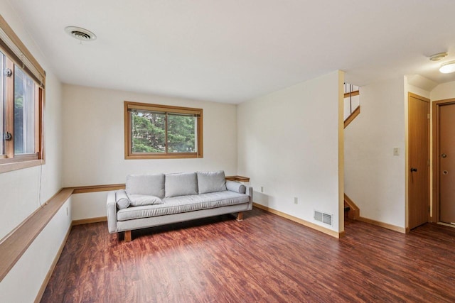 10268 W Parkedge Cir, Franklin, WI 53132 - sitting room featuring wood finished floors and stairs