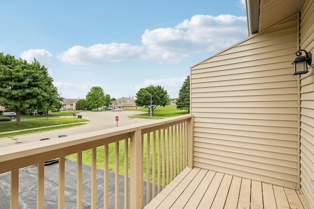 10268 W Parkedge Cir, Franklin, WI 53132 - wooden deck with a residential view