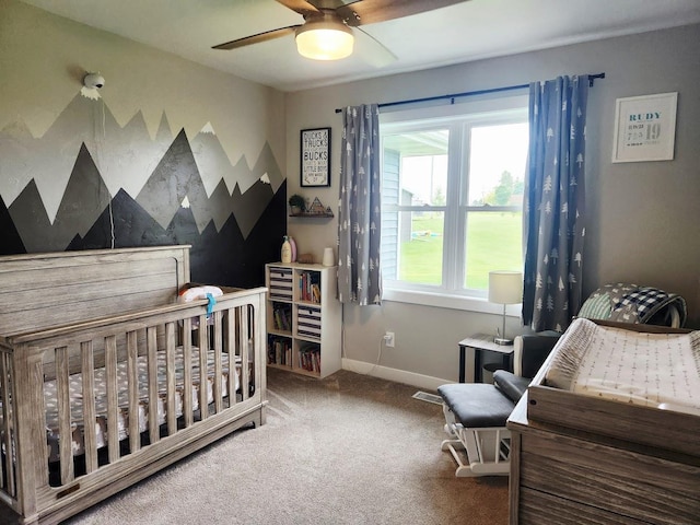 104 Mark Ct, Eden, WI 53019 - bedroom with carpet and ceiling fan