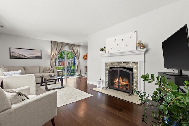 150 E Fairmount Ave, Whitefish Bay, WI 53217 - living area with wood finished floors and a fireplace