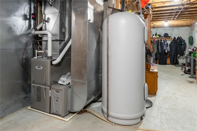 10525 Voight Rd, Fall Creek, WI 54742 - utility room featuring water heater