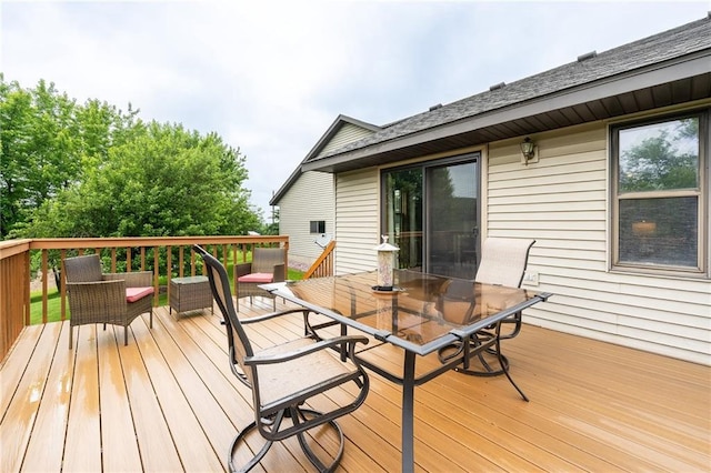 10525 Voight Rd, Fall Creek, WI 54742 - deck with outdoor dining area