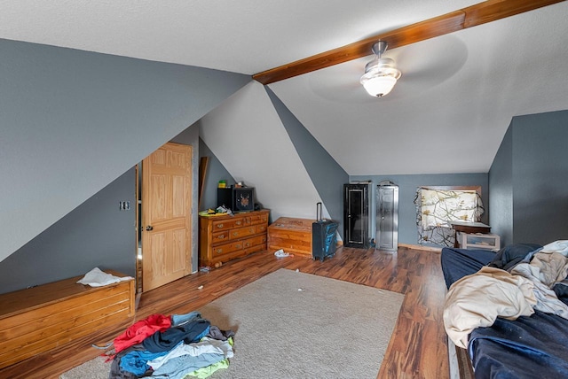 N7082 Airport Rd, Beaver Dam, WI 53916 - bedroom featuring wood finished floors and ceiling fan