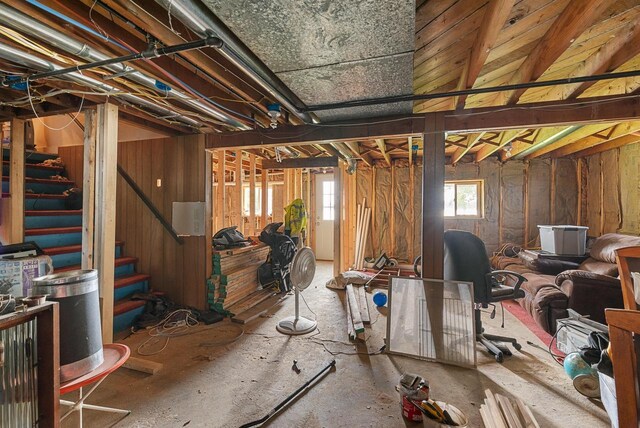 N7082 Airport Rd, Beaver Dam, WI 53916 - below grade area featuring stairway