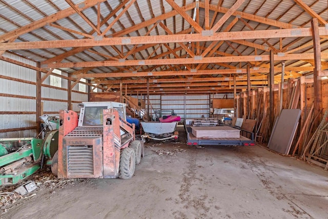 8478 N Brown County Line Rd, Pulaski, WI 54162 - garage featuring metal wall