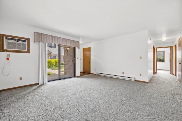 4008 81st St Unit B, Kenosha, WI 53142 - carpeted spare room featuring a baseboard heating unit, healthy amount of natural light, and a wall unit AC