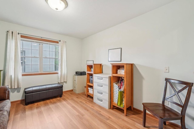 1910 Cedar St, Grafton, WI 53024 - living area featuring light wood-style flooring and baseboards