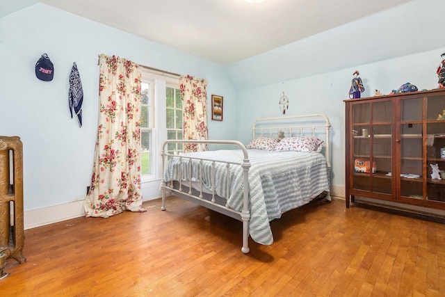 222 N Union St, Appleton, WI 54911 - bedroom featuring vaulted ceiling and wood-type flooring